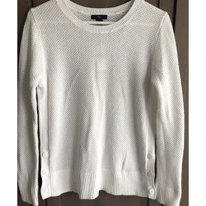 Women’s White 💯 percent Cotton Summer Sweater medium NWT